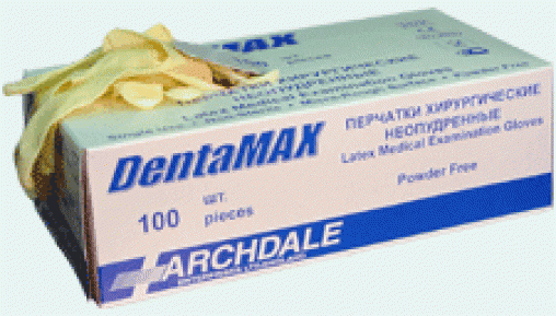 Перчатки DentaMAX стоматологические латексные нестерильные, неопудренные
